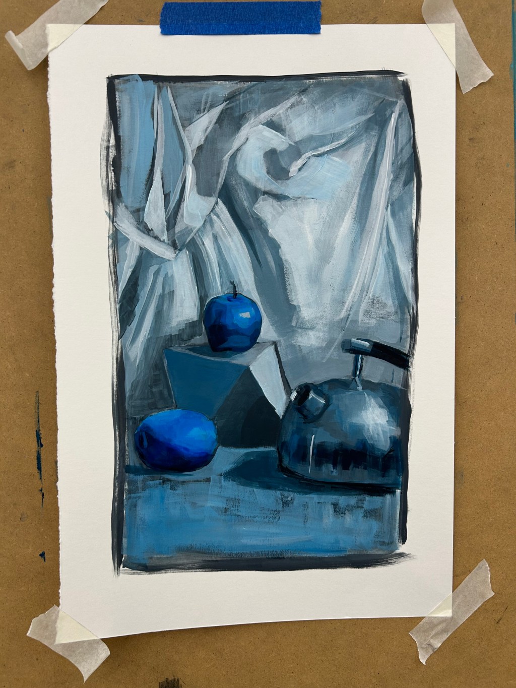 Still Life with Kettle and Fruit&nbsp;Underpainting