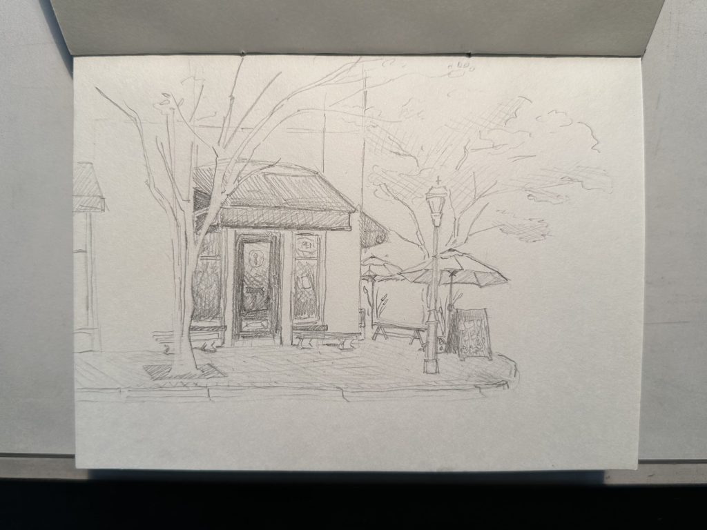 Café on a Square&nbsp;Sketch